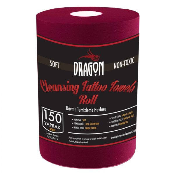 Handdoek 20x30 cm 150 Red Leaf Tattoo Removal