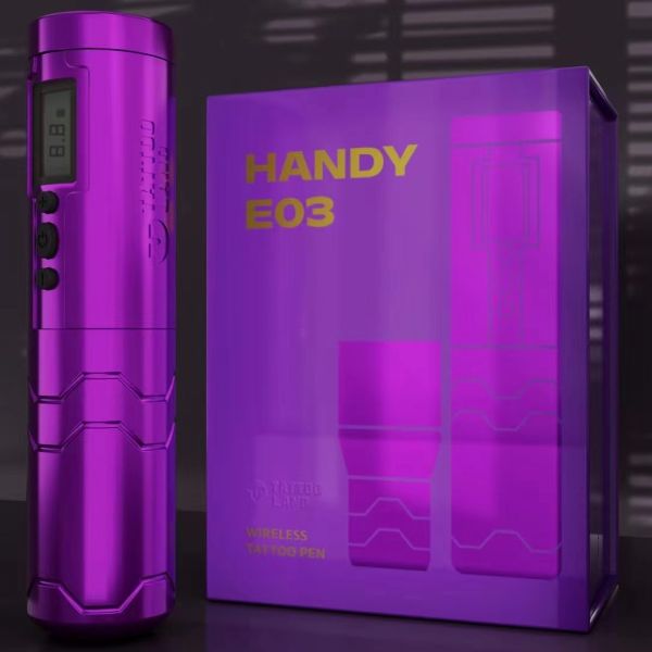Tattoo Land Handy E03 Kablosuz Şarj Edilebilir Pilli Bataryalı Rotary Pen Dövme Makinesi 3,5mm Stroke