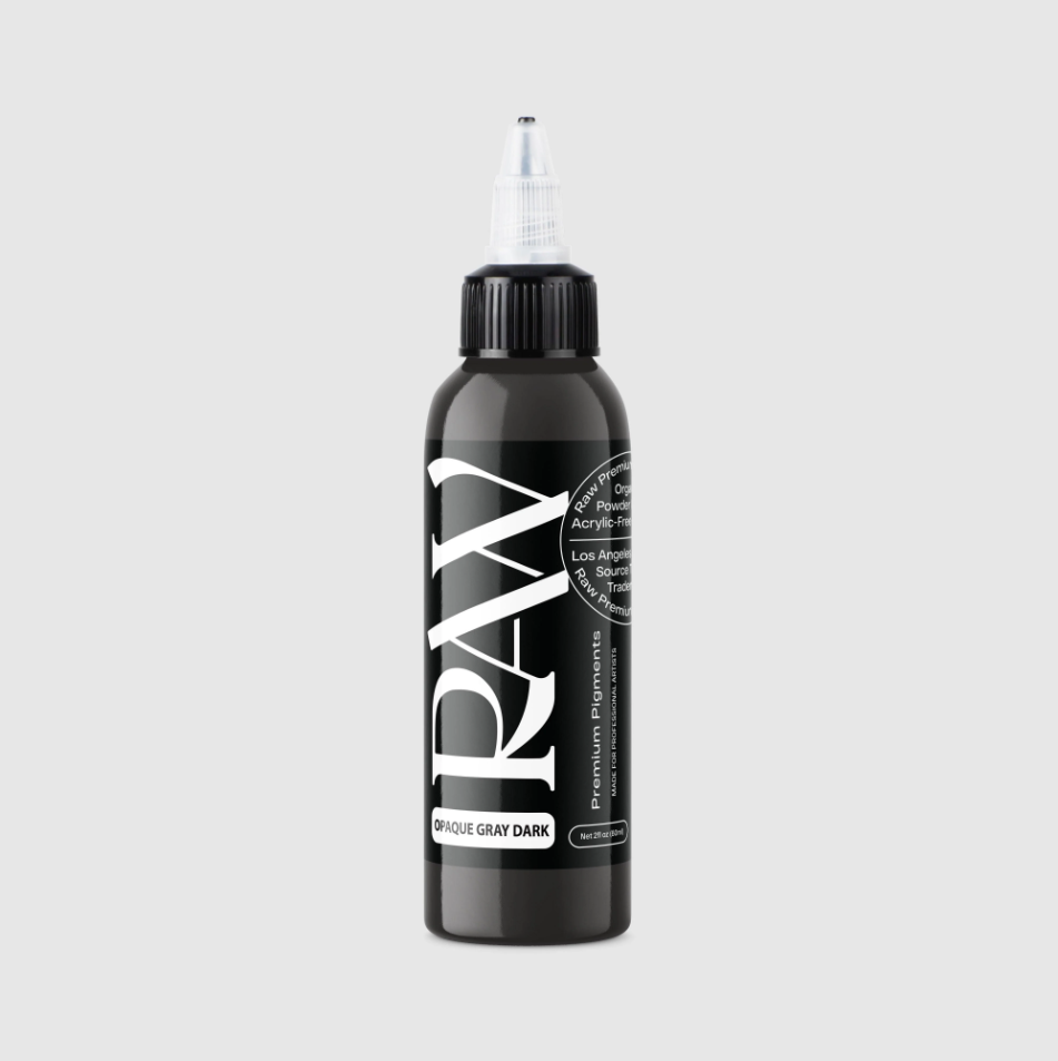 Raw Pigments Opaque Gray Dark 2 oz 60 ml Koyu Gri Dövme Boyası