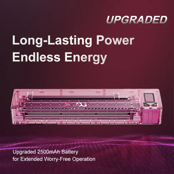 OG Fury Wireless Stencil Thermal Printer Termal Dövme Transfer Yazıcısı Pembe