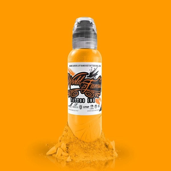 World Famous Ink Michaelangelo Yellow 1 oz 30 ml Altın Sarısı Dövme Boyası
