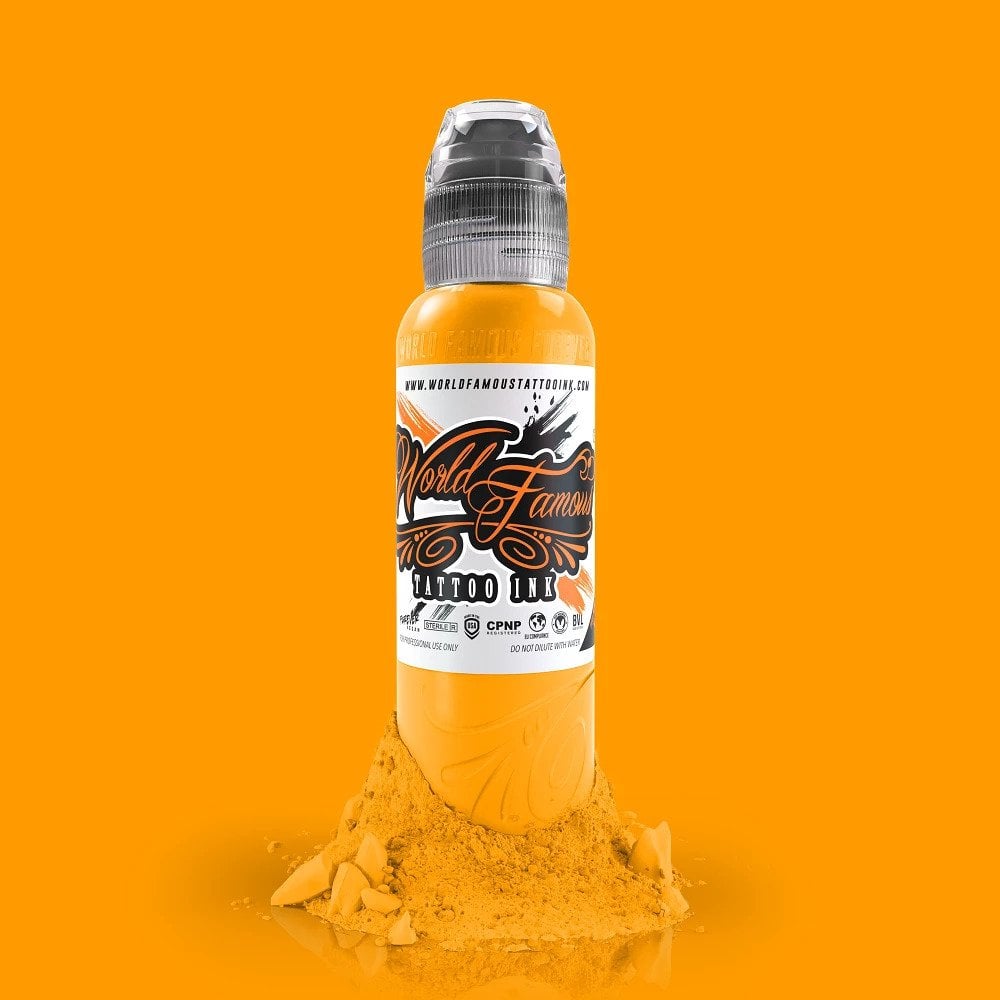 World Famous Ink Michaelangelo Yellow 1/2 oz 15 ml Altın Sarısı Dövme Boyası