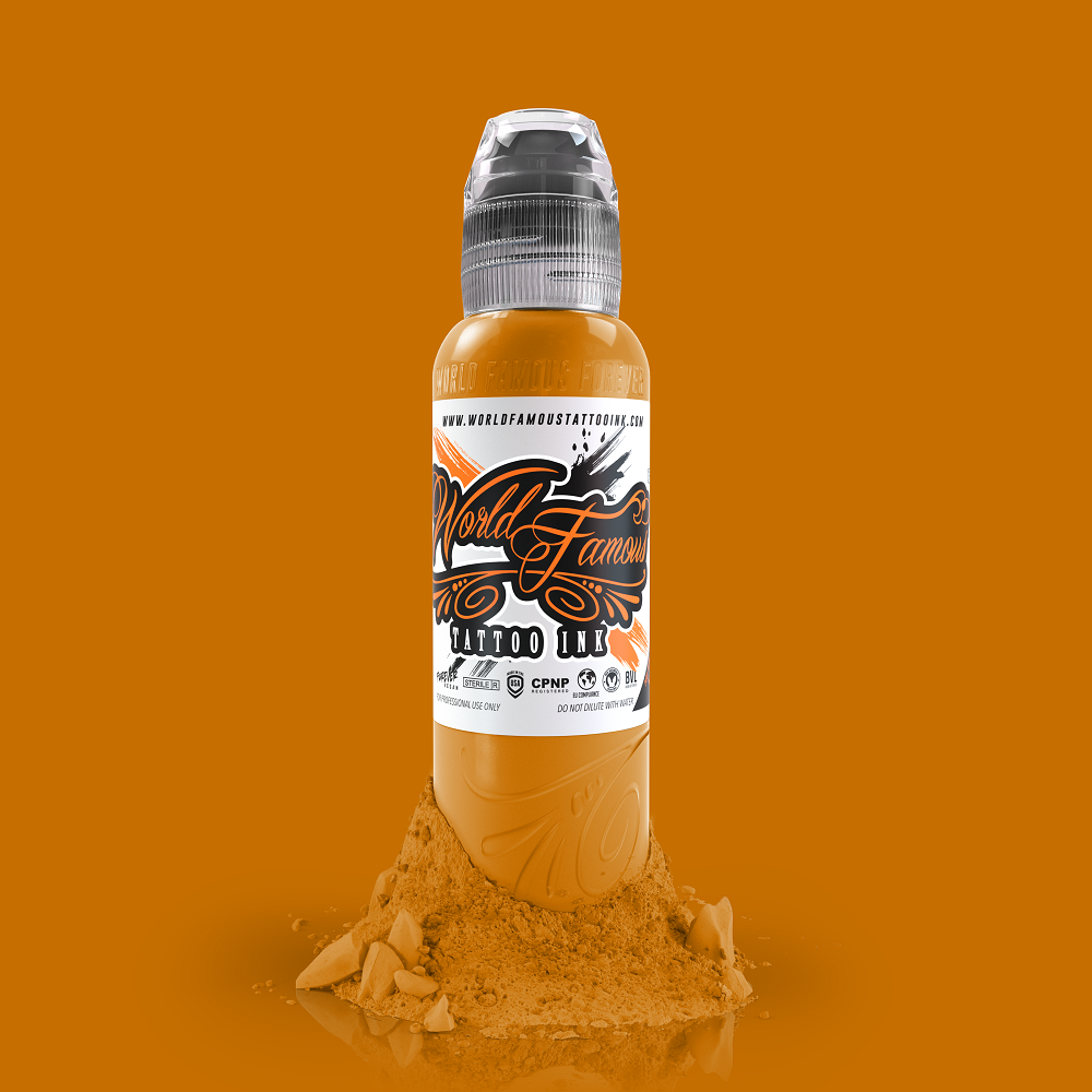Tattoo Ink World Famous Cleopatra Copper 1.2 oz 15 ml hot forging tan Paint