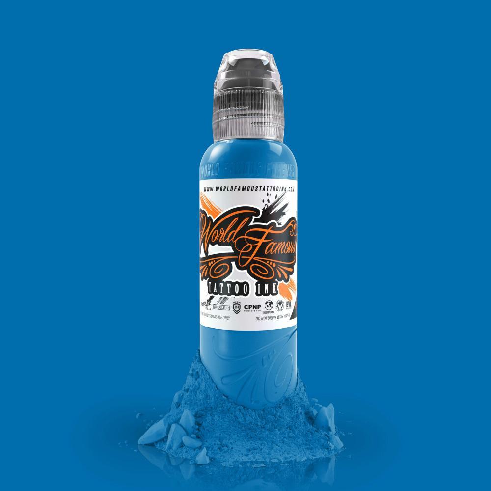 World Famous Tattoo Ink Bangkok Blue 1/2 oz 15 ml Mavi Dövme Boyası