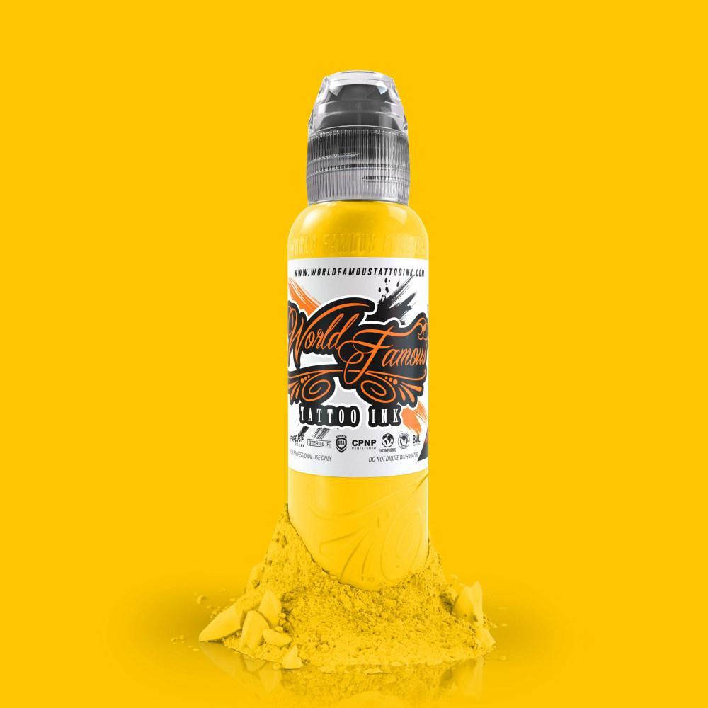 World Famous Tattoo Ink Great Wall Yellow 1/2 oz 15 ml Sarı Dövme Boyası
