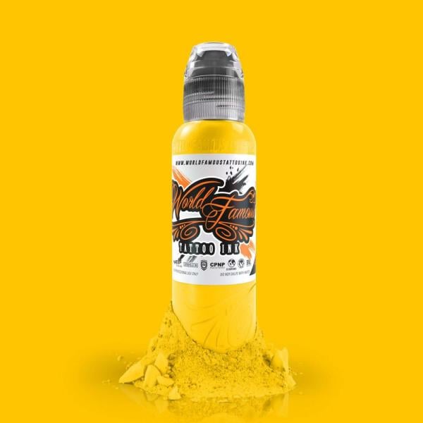 World Famous Tattoo Ink Great Wall Yellow 1/2 oz 15 ml Sarı Dövme Boyası
