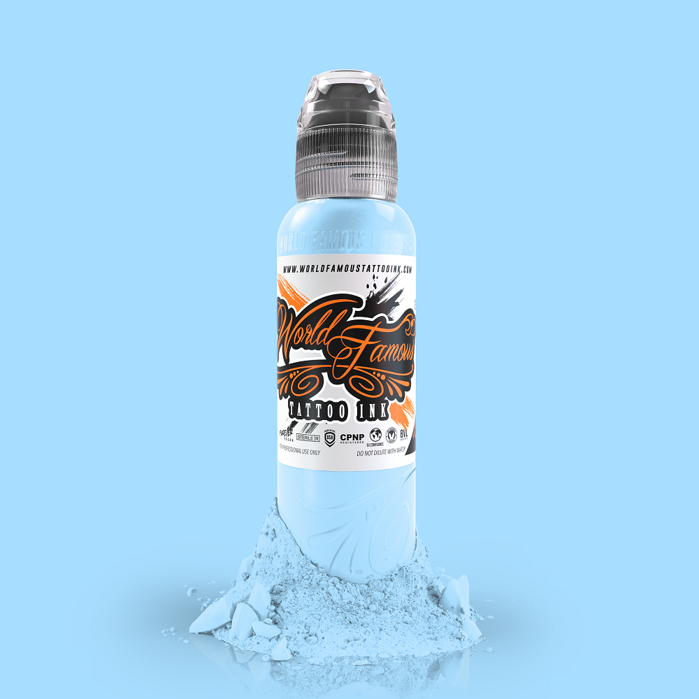 World Famous Tattoo Ink Fountain Blue 1/2 oz 15 ml Buz Mavi Dövme Boyası