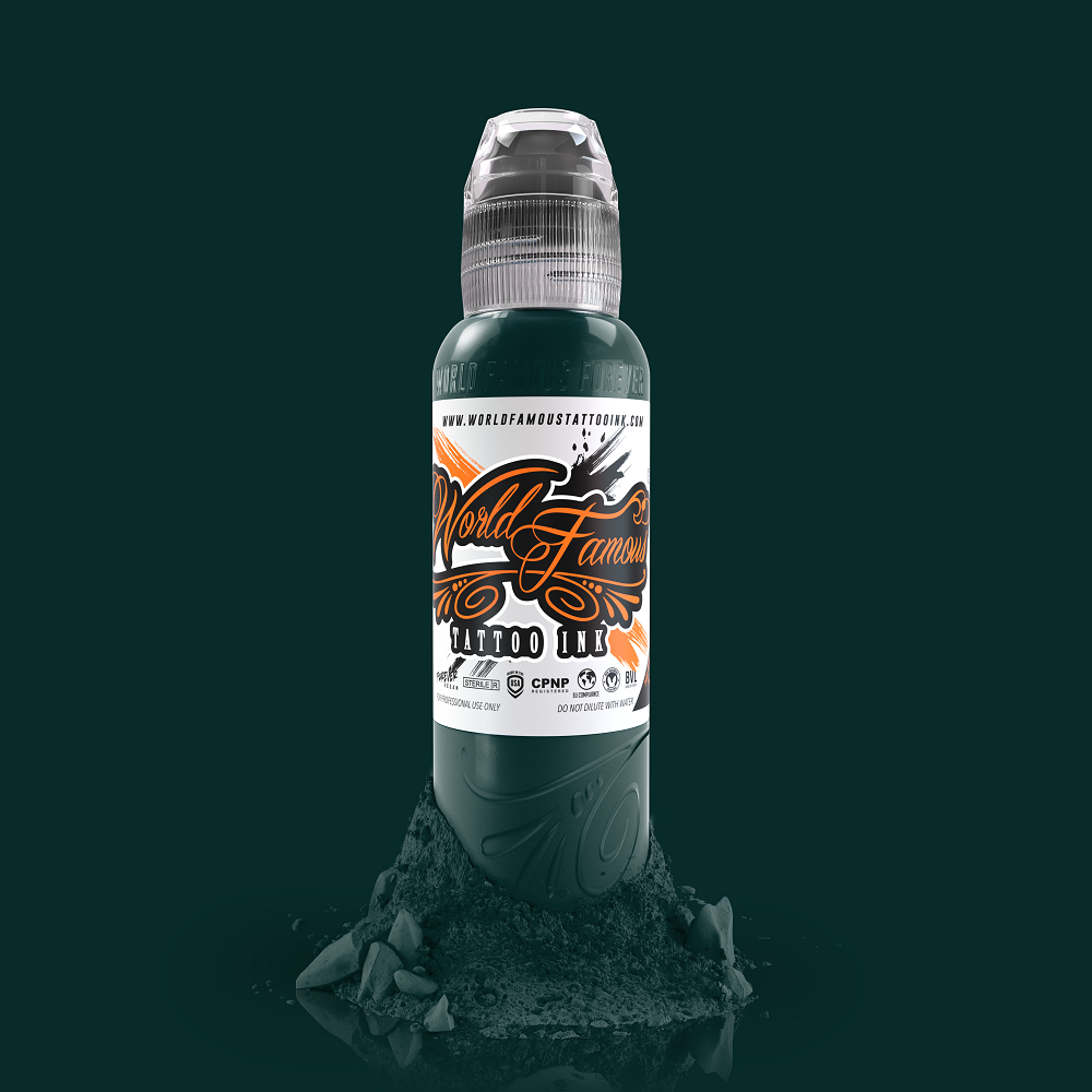 World Famous Tattoo Ink Rain Forest 1 oz 30 ml Koyu Yeşil Dövme Boyası