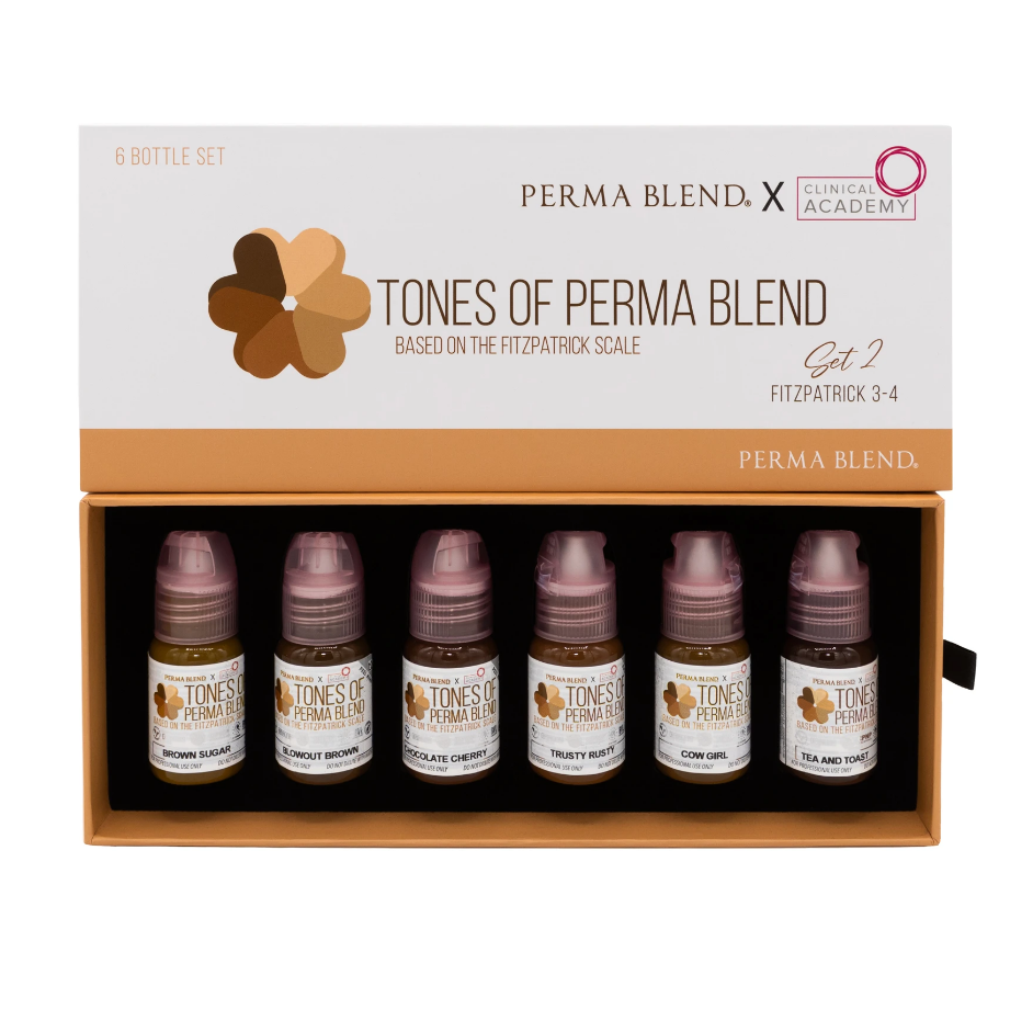 Perma Blend FITZPATRICK 3-4 SET 2 Kahverengi Seti Kalıcı Makyaj Boyası 1/2 oz 15 ml