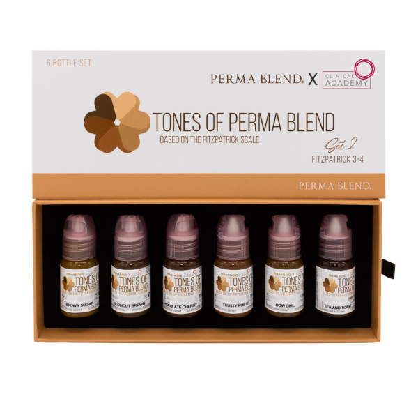 Perma Blend FITZPATRICK 3-4 SET 2 Kahverengi Seti Kalıcı Makyaj Boyası 1/2 oz 15 ml