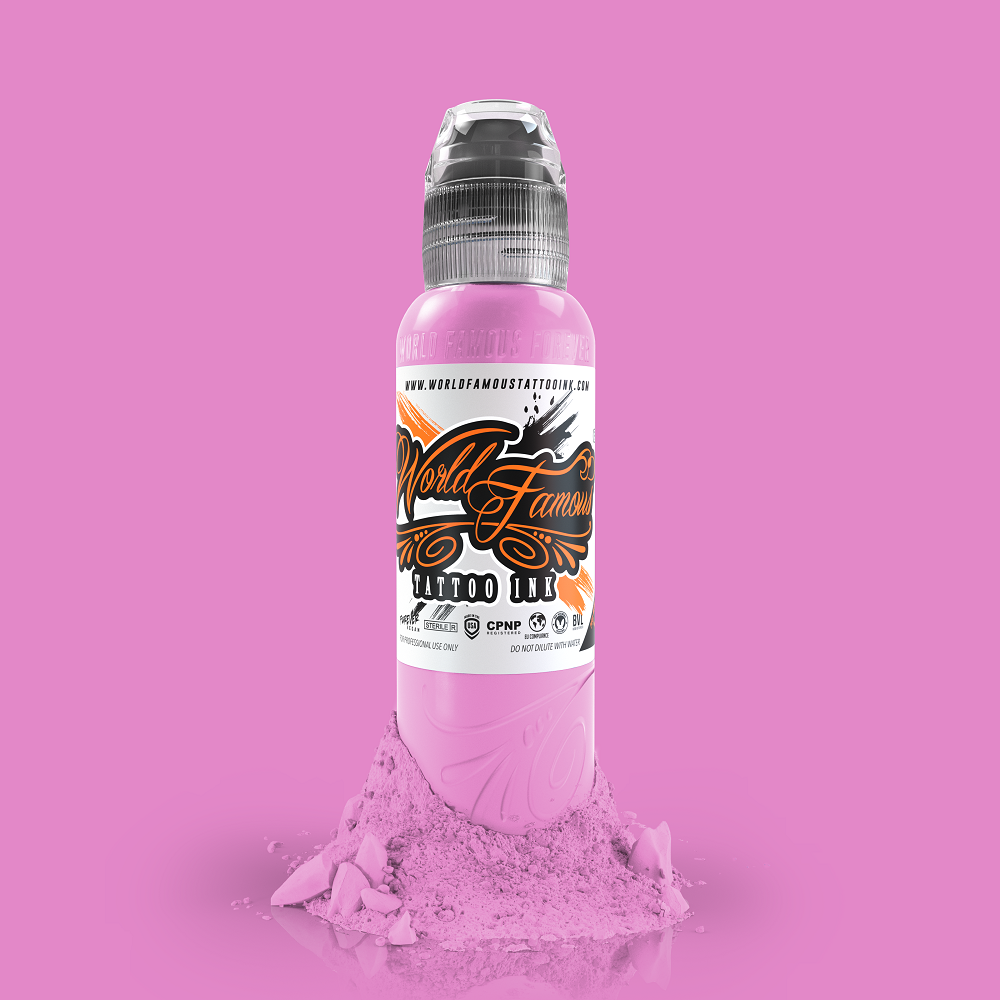 World Famous Tattoo Ink Bali Pink 1/2 oz 15 ml Pembe Dövme Boyası