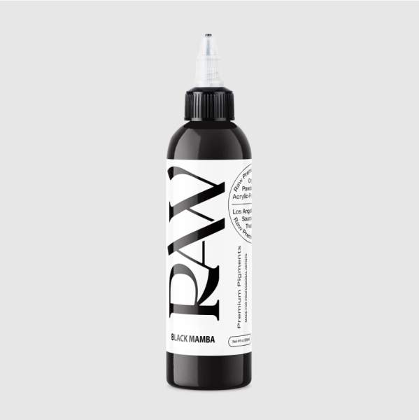 Raw Pigments Black Mamba 8 oz 240 ml Siyah Dolgu Dövme Boyası