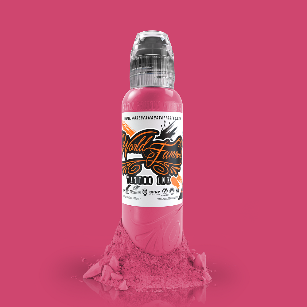 World Famous Tattoo Ink Paraguay Pink 1/2 oz 15 ml Pembe Dövme Boyası