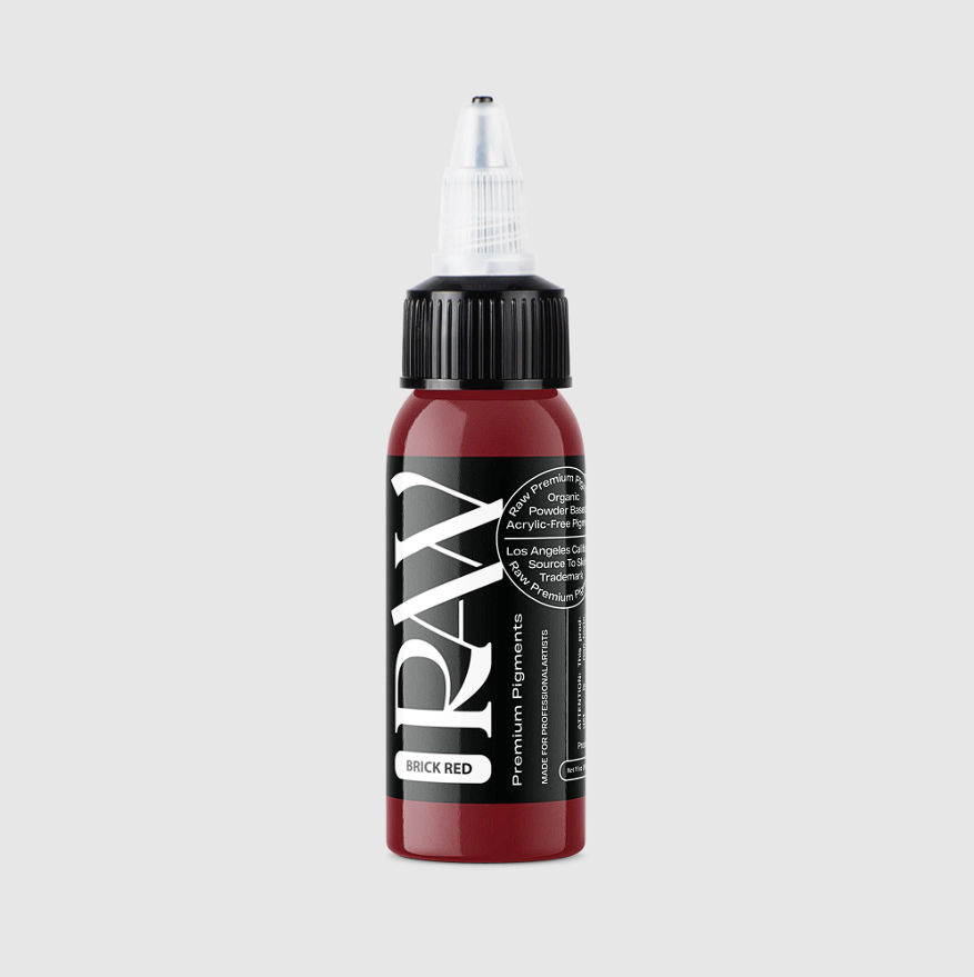 Raw Pigments Brick Red 1 oz 30 ml Koyu Kırmızı Dövme Boyası