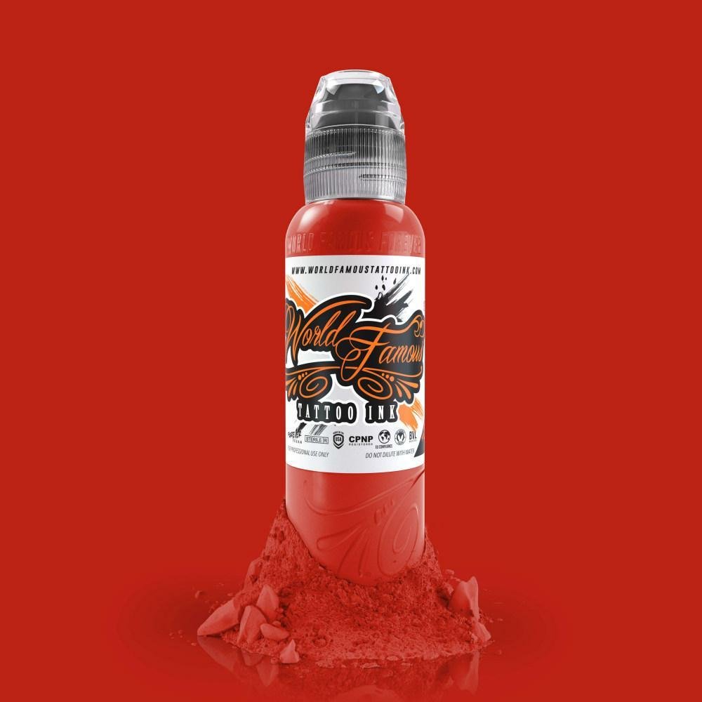 World Famous Tattoo Ink Inkfiend Red 1/2 oz 15 ml Kırmızı Dövme Boyası