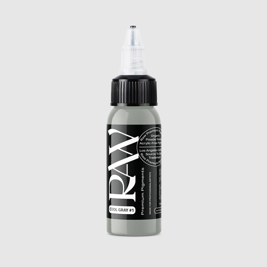Raw Pigments Cool Grey#1 1 oz 30 ml Gri Dövme Boyası