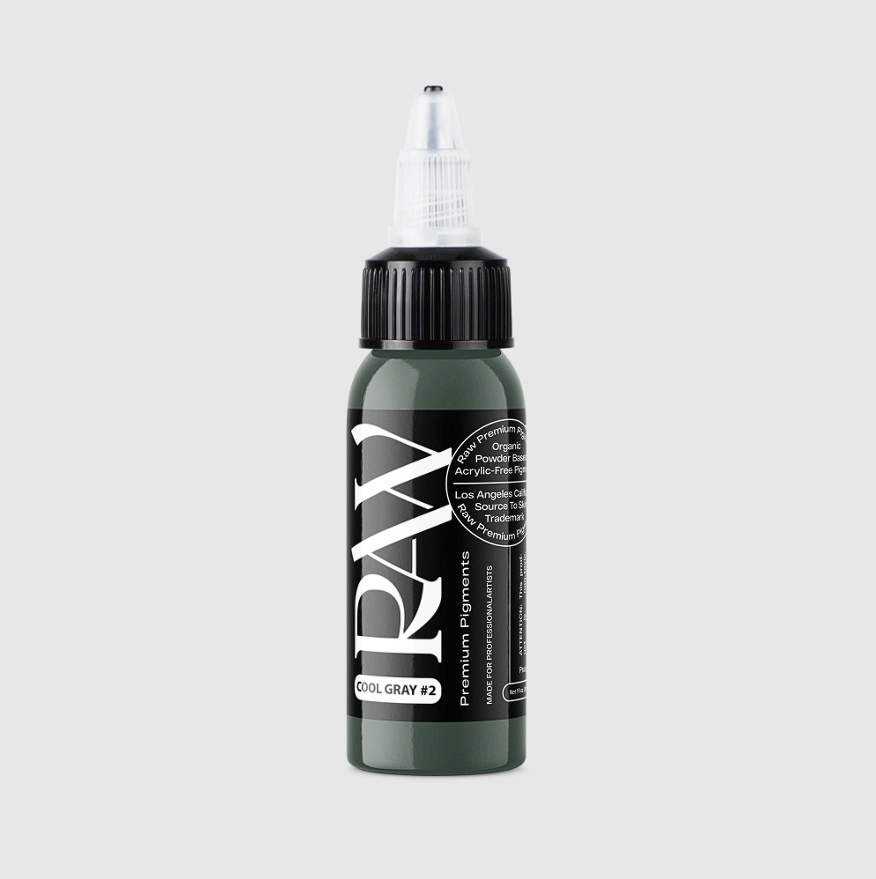 Raw Pigments Cool Grey#2 1 oz 30 ml Gri Dövme Boyası