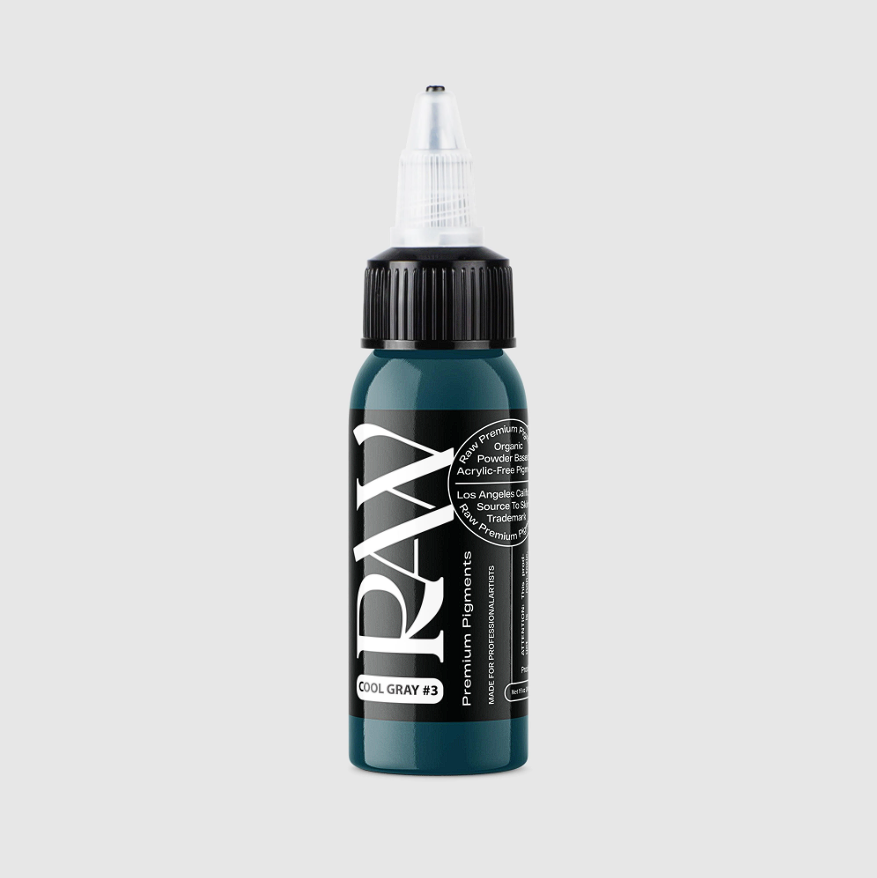 Raw Pigments Cool Grey#3 1 oz 30 ml Gri Dövme Boyası