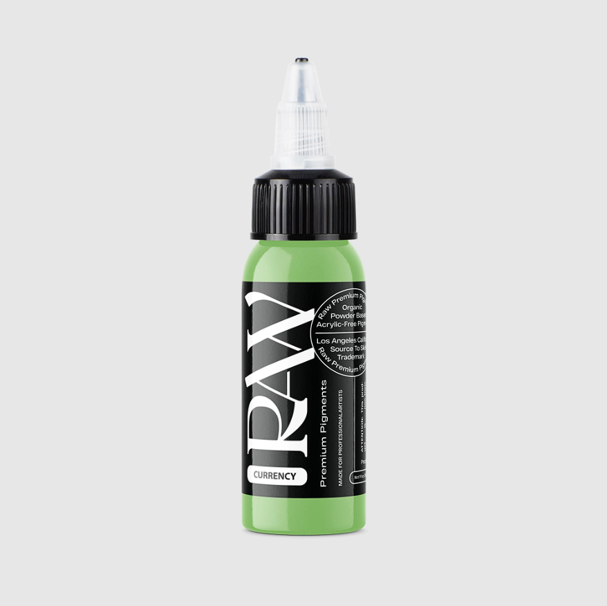 Raw Pigments Currency 1 oz 30 ml Açık Yeşil Dövme Boyası