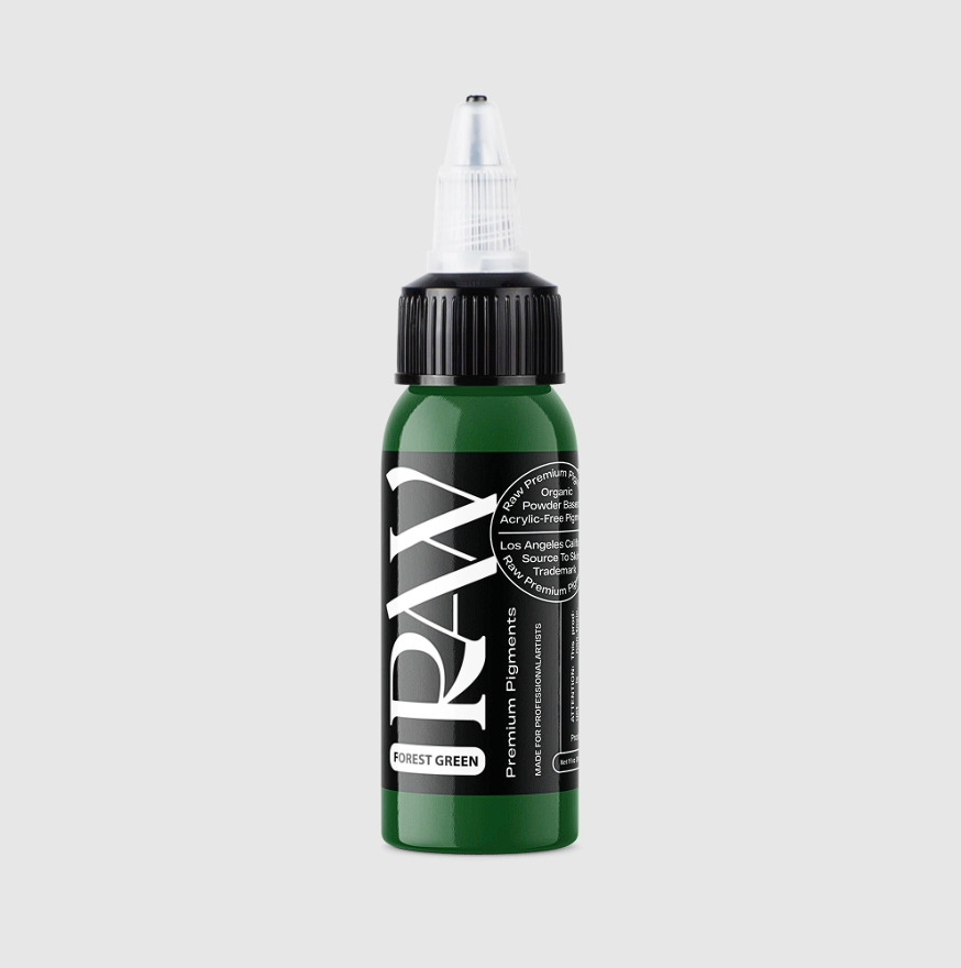 Raw Pigments Forest Green 1 oz 30 ml Koyu Yeşil Dövme Boyası