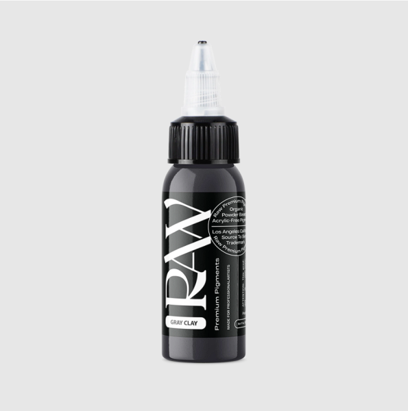 Raw Pigments Gray Clay 1 oz 30 ml Koyu Gri Dövme Boyası