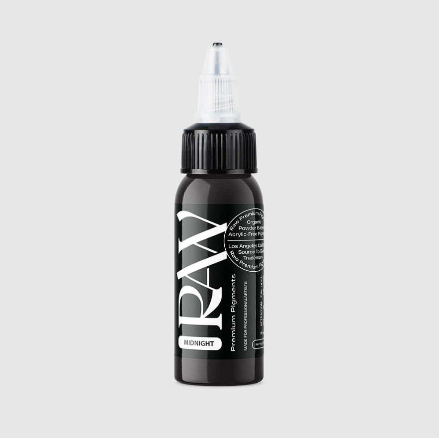 Raw Pigments Midnight 1 oz 30 ml Siyah Dolgu Dövme Boyası