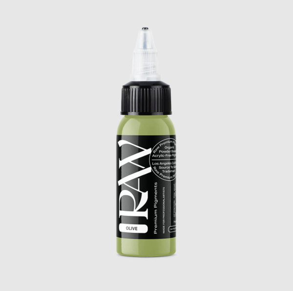 Raw Pigments Olive 1 oz 30 ml Zeytin Yeşili Dövme Boyası