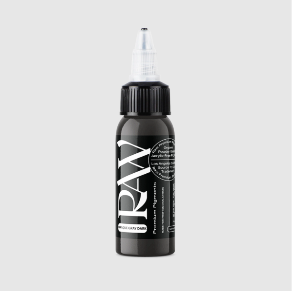 Raw Pigments Opaque Gray Dark 1 oz 30 ml Koyu Gri Dövme Boyası