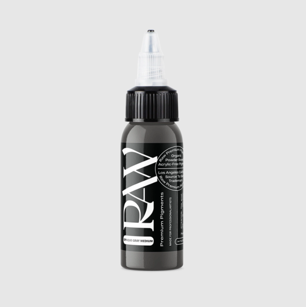 Raw Pigments Opaque Gray Medium 1 oz 30 ml Gri Dövme Boyası