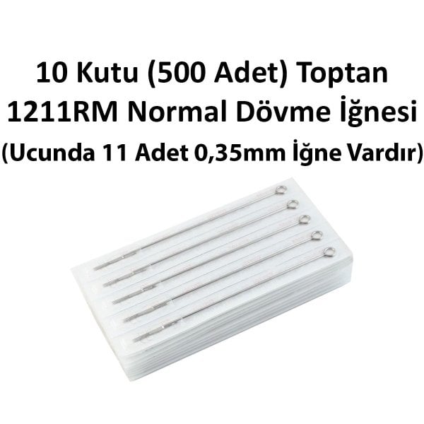 10 Kutu 1211 RM 11 Curved Magnum Toptan Dövme İğnesi (500 Adet)