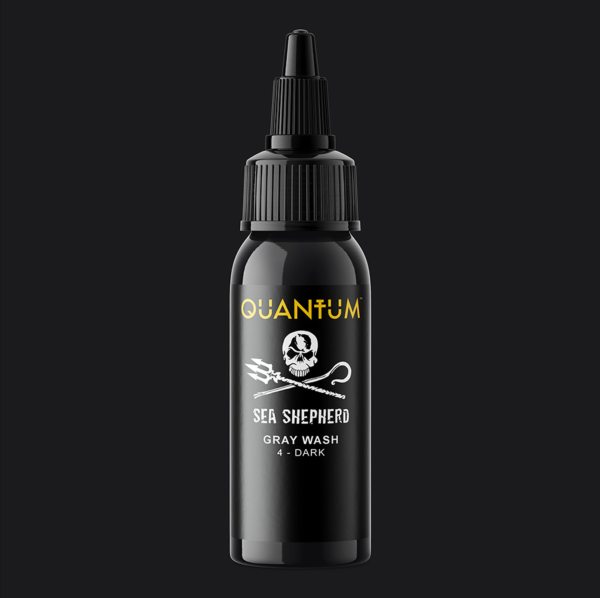 Quantum Sea Shepherd 4 Dark Gray Wash Koyu Ton Gölge Boyası 4 oz 120 ml Dövme Boyası