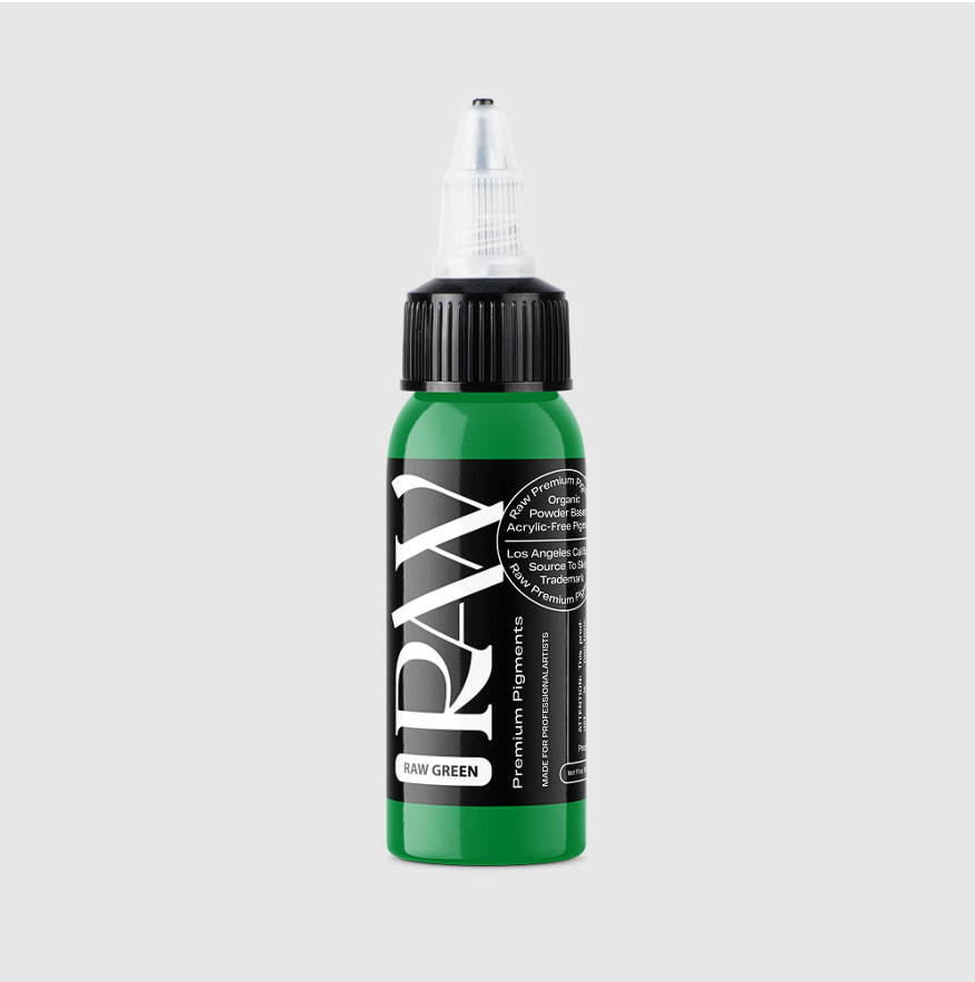 Raw Pigments Green 1 oz 30 ml Yeşil Dövme Boyası