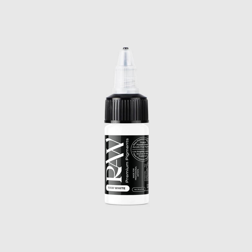 Raw Pigments White 1/2 oz 15 ml Beyaz Dövme Boyası