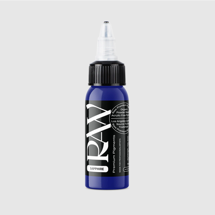 Raw Pigments Sapphire 1 oz 30 ml Mavi Dövme Boyası