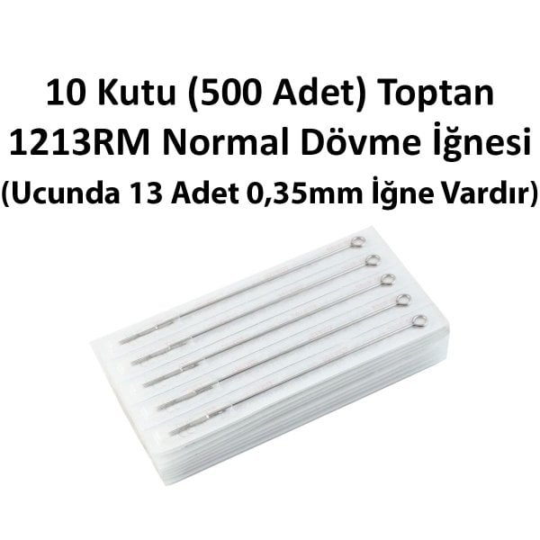 10 Kutu 1213 RM 13 Curved Magnum Toptan Dövme İğnesi (500 Adet)