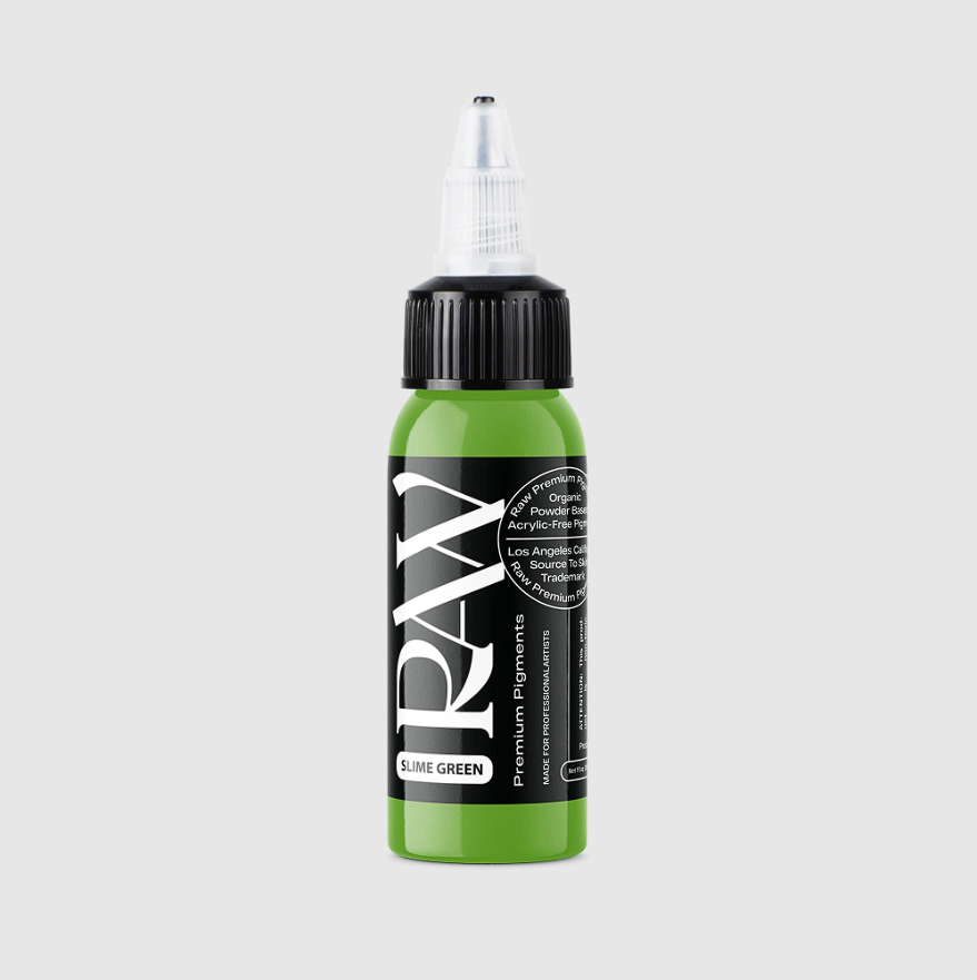 Raw Pigments Slime Green 1 oz 30 ml Yeşil Dövme Boyası