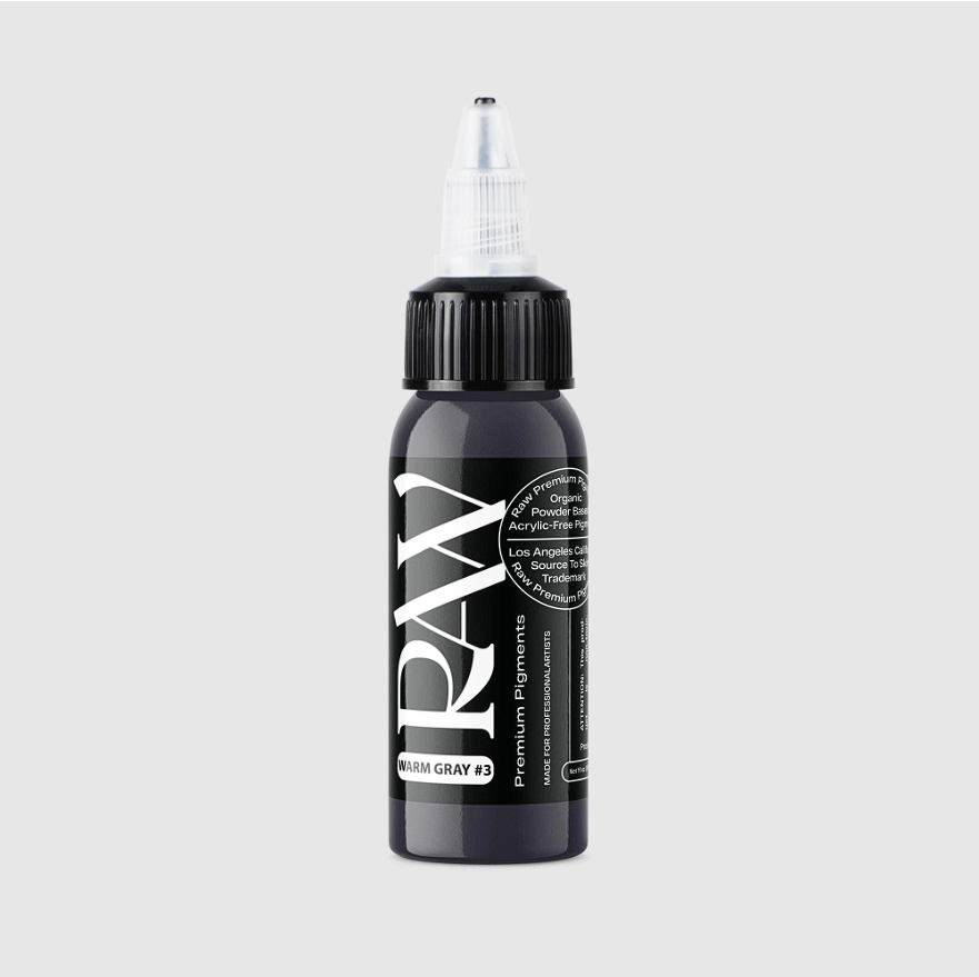 Raw Pigments Warm Gray #3 1 oz 30 ml Gri Dövme Boyası
