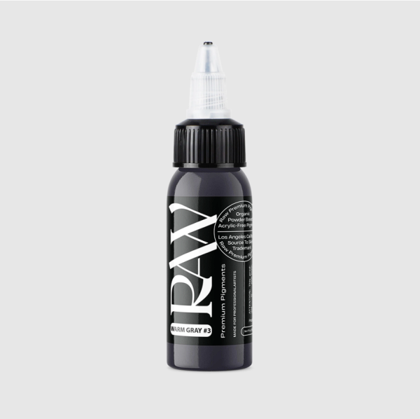 Raw Pigments Warm Gray #3 1 oz 30 ml Gri Dövme Boyası