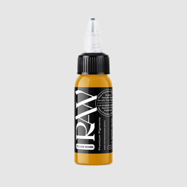Raw Pigments Yellow Ochre 1 oz 30 ml Koyu Sarı Dövme Boyası