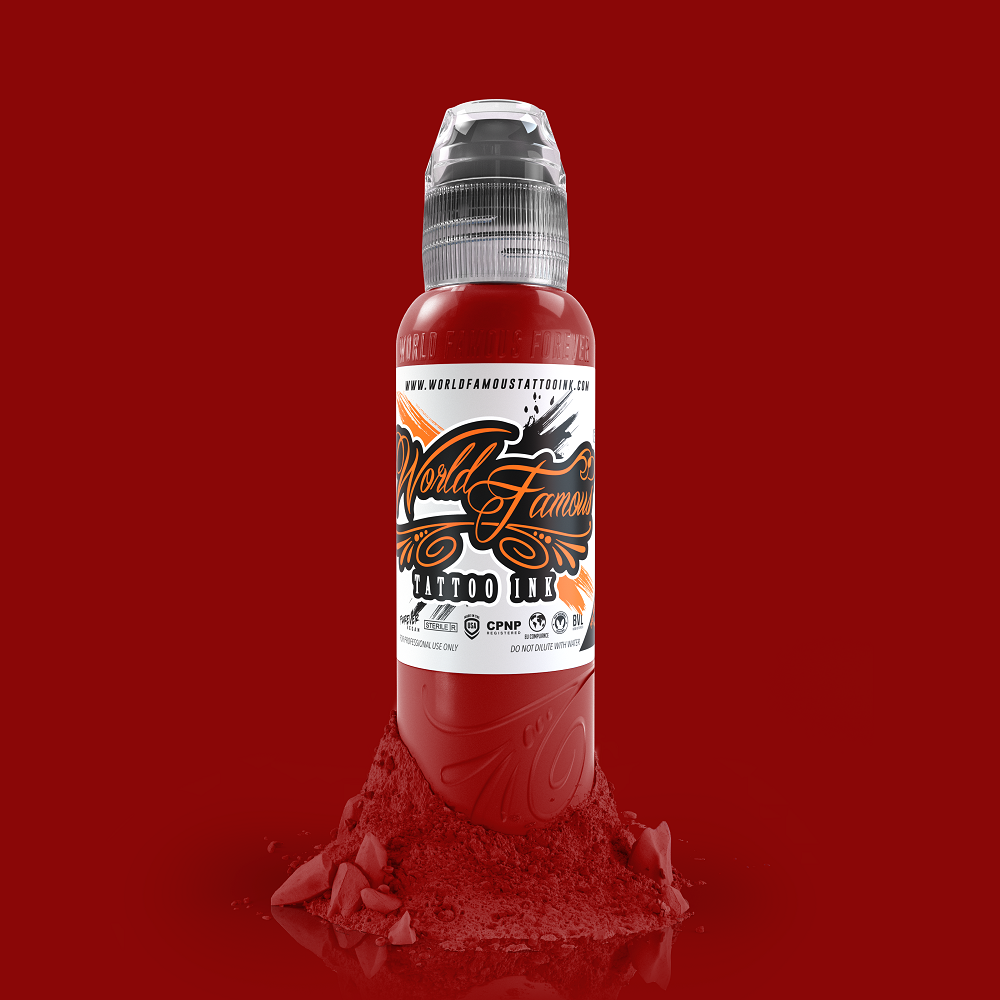 World Famous Master Mike Red 1/2 oz 15 ml Koyu Kırmızı Dövme Boyası