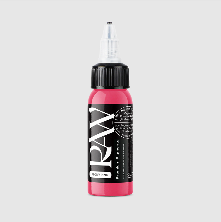 Raw Pigments Peony Pink 1 oz 30 ml Parlak Pembe Dövme Boyası