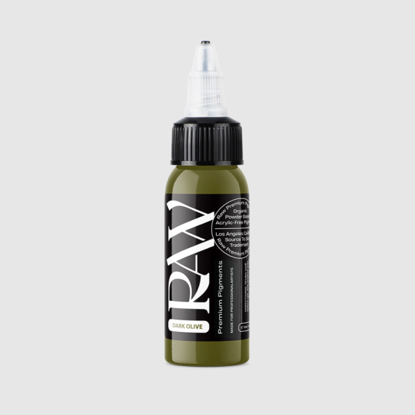 Raw Pigments Dark Olive 1 oz 30 ml Koyu Yeşil Dövme Boyası