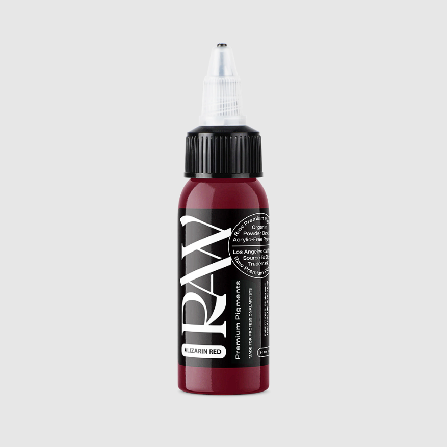 Raw Pigments Alizarin Red 1 oz 30 ml Koyu Kırmızı Dövme Boyası