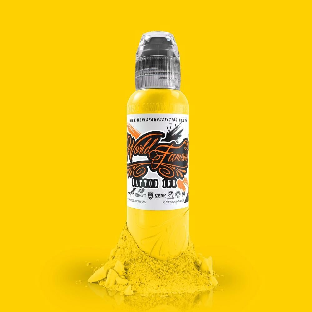 World Famous Canary Yellow 1/2 oz 15 ml Sarı Dövme Boyası
