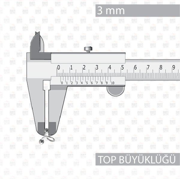 Cerrahi Çelik Burgulu Piercing Cerrahi Çelik Burgulu Piercing Bar Uzunluğu 8 mm