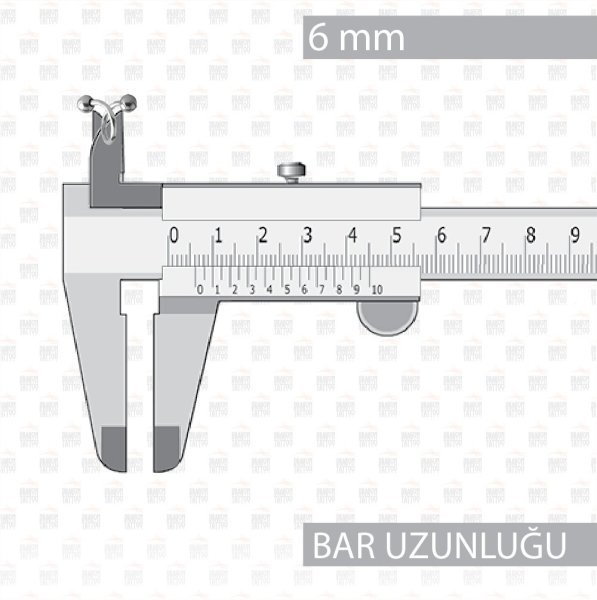 Cerrahi Çelik Burgulu Piercing Cerrahi Çelik Burgulu Piercing Bar Uzunluğu 8 mm