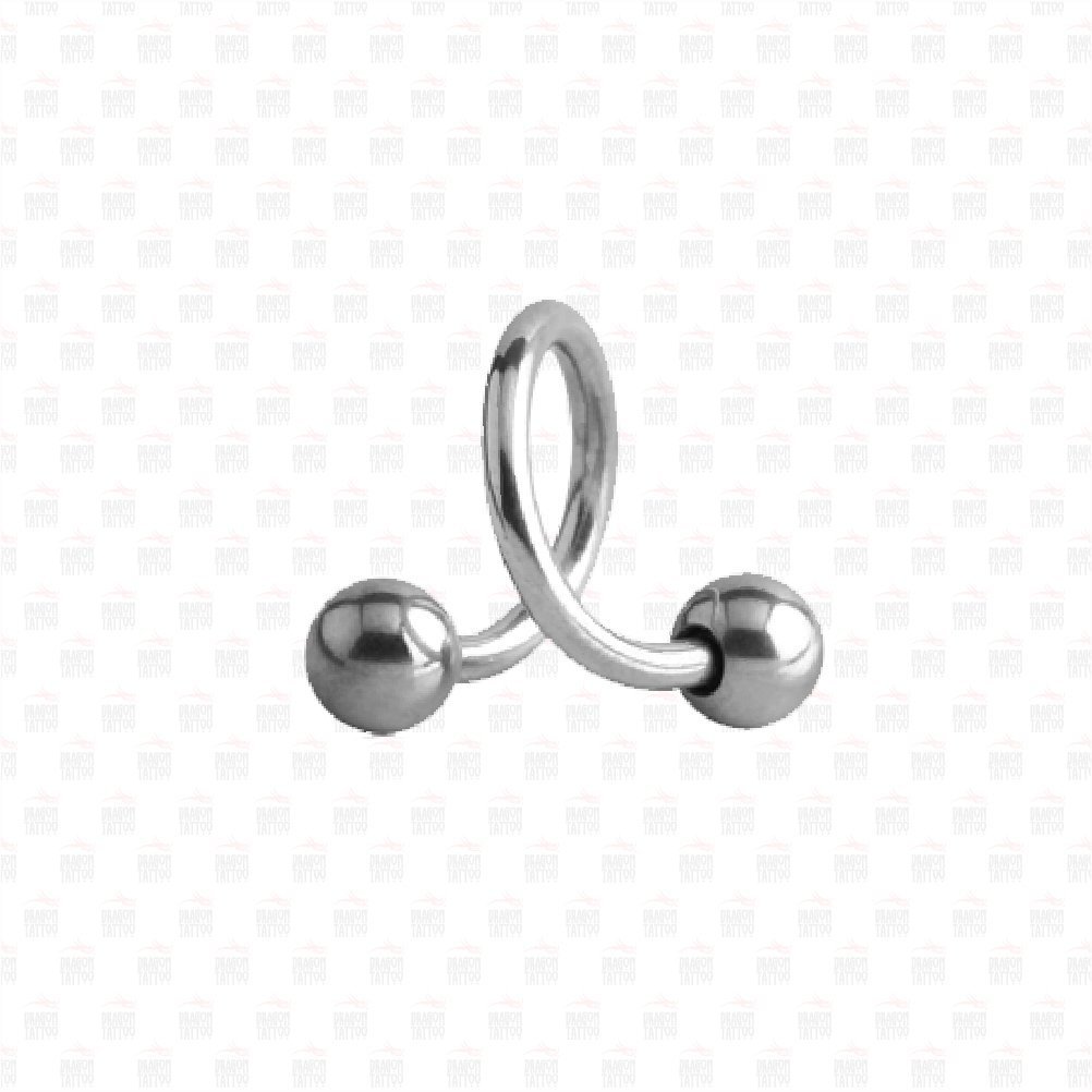 Cerrahi Çelik Burgulu Piercing Cerrahi Çelik Burgulu Piercing Bar Uzunluğu 8 mm