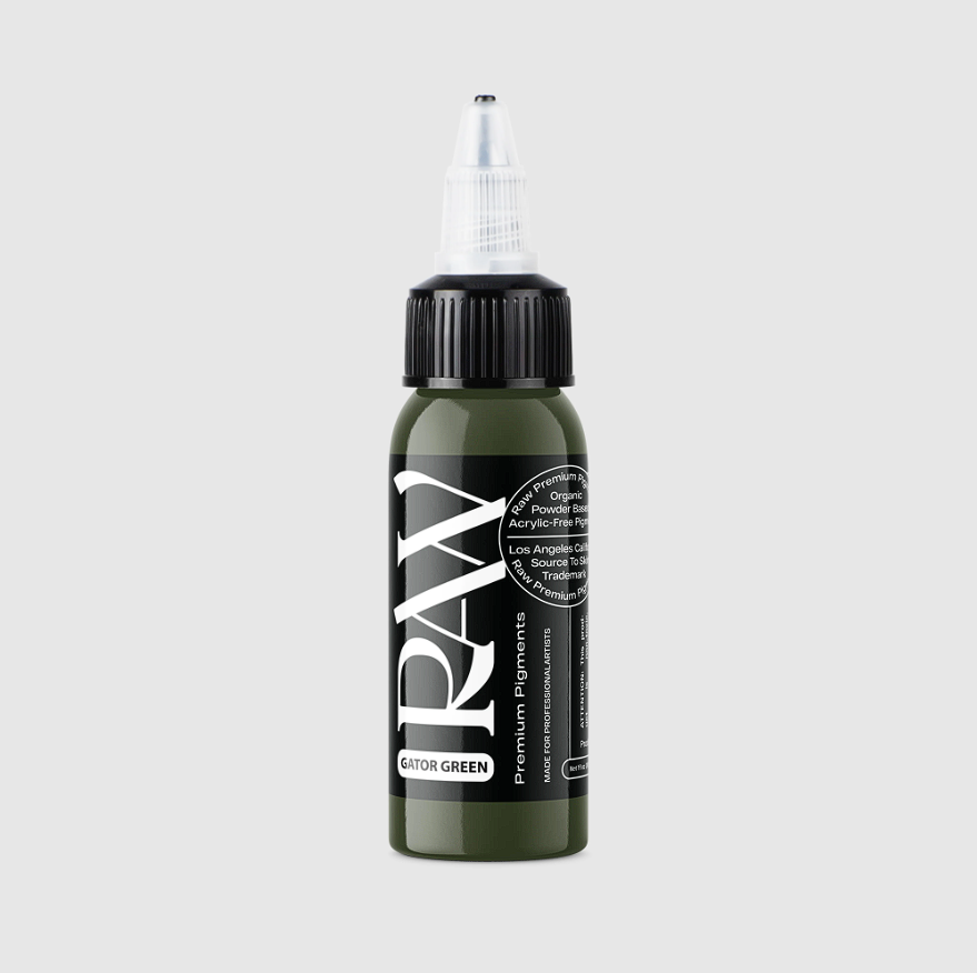 Raw Pigments Gator Green 1 oz 30 ml Yeşil Dövme Boyası