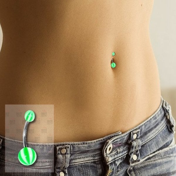 Cerrahi Çelik Akrilik Göbek Piercing