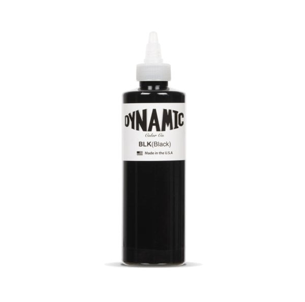 Dynamic Black 8 oz 240 ml Siyah Dövme Boyası Çizgi, Dolgu ve Gölge